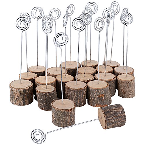 AONER (H: 14 cm, 20 Stück, Namensschild aus Holz, mit Fotohalterung, Platzmarkierung, für Karten, Namen, Platzkarten, Deko, rustikaler Tisch, für Hochzeit, Geburtstag, Party, Champagner (Basis: 3 cm) AONER (H: 14 cm, 20 Stück, Namensschild aus Holz, mit Fotohalterung, Platzmarkierung, für Karten, Namen, Platzkarten, Deko, rustikaler Tisch, für Hochzeit, Geburtstag, Party, Champagner (Basis: 3 cm) von AONER