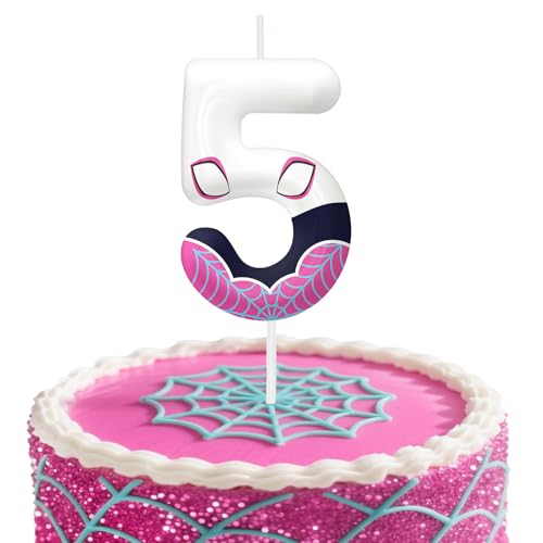 Weiße Kerzen zum 5. Geburtstag, Zahlenkerze, Geburtstagskuchenaufsatz für Jungen und Mädchen, Party-Dekoration, Themen-Geburtstagsdekorationen, Partyzubehör (Nummer 5) von AONIART