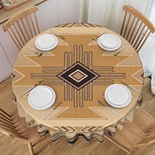 Tischdecke Runde Tischdecken Ethnic Navajo Native American Southwestern für Rundtisch 60 Zoll von AOOEDM