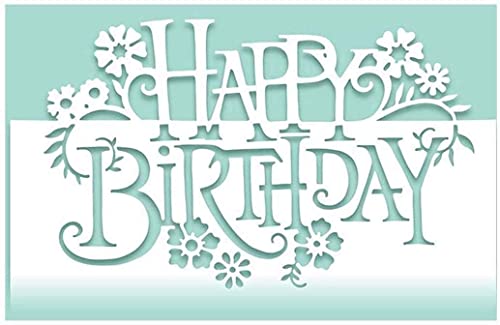 Happy Birthday Metall Stanzformen, Happy Birthday Metall Stanzformen DIY Handwerk Prägeschablone Metall Schablonen Scrapbooking Werkzeug und dünne Banner Stanzform für Karten Scrapbooking DIY von Gowxs