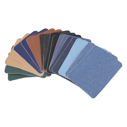 20/24 Stück Flicken zum Aufbügeln für Jeans, selbstklebende Reparaturflicken für Kleidung, Lochreparatur 20/24 Stück Flicken zum Aufbügeln für Jeans, selbstklebende Reparaturflicken für Kleidung, Lochreparatur von AOOOWER