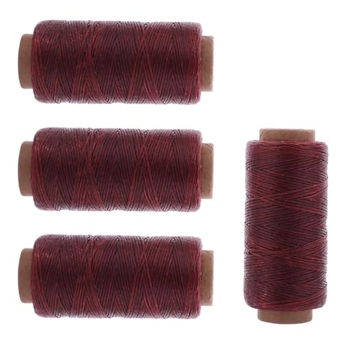 4 Rollen Ledernähgarn, gewachst, je 160 Meter, für Lederhandwerk, Schuhreparatur, Buchbindung 4 Rollen Ledernähgarn, gewachst, je 160 Meter, für Lederhandwerk, Schuhreparatur, Buchbindung von AOOOWER