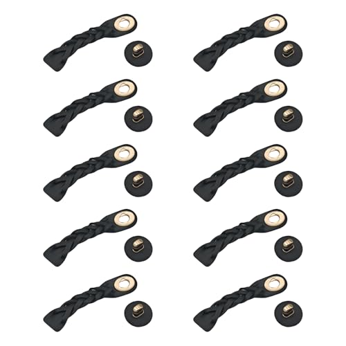AOOOWER 10 Stück Pferdeschwanz-Knöpfe aus PU-Leder zum Aufnähen, für Jacken, Schnallen, Nähzubehör für Mantel, Jacken, Handwerk AOOOWER 10 Stück Pferdeschwanz-Knöpfe aus PU-Leder zum Aufnähen, für Jacken, Schnallen, Nähzubehör für Mantel, Jacken, Handwerk von AOOOWER