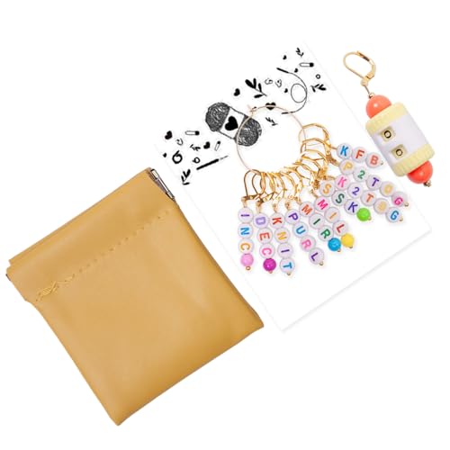 AOOOWER 10 x Buchstaben-Nähmarkierer mit Strickzähler für Strickprojekte, handgefertigtes Schmuck-Nähzubehör, Werkzeug von AOOOWER