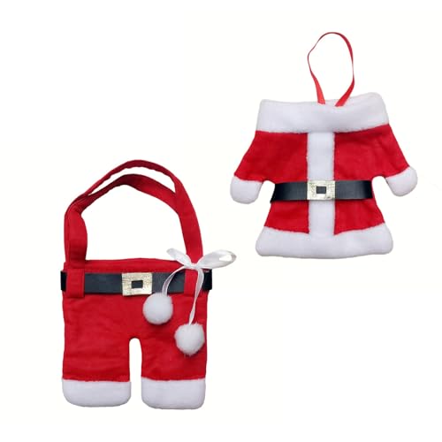AOOOWER 2 x Weihnachts-Besteckhalter aus Vliesstoff, stilvolle Tischdekoration für verschiedene Feiertagsveranstaltungen AOOOWER 2 x Weihnachts-Besteckhalter aus Vliesstoff, stilvolle Tischdekoration für verschiedene Feiertagsveranstaltungen von AOOOWER