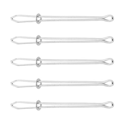 AOOOWER 5 Stück Elastische Einfädler Kordelzug Einfädler Pinzette Einfach Schnell Einführen Seilclip für Hoodies Hosen Elastisches Band Einfädelwerkzeug von AOOOWER