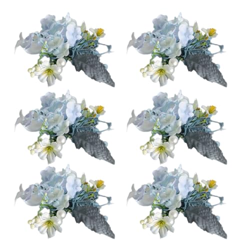 AOOOWER 6 elegante blaue Seidenblumen-Ansteckblumen, zarte blaue Seidenblumen, Korsagen für Hochzeitsfeiern und Dekoration AOOOWER 6 elegante blaue Seidenblumen-Ansteckblumen, zarte blaue Seidenblumen, Korsagen für Hochzeitsfeiern und Dekoration von AOOOWER