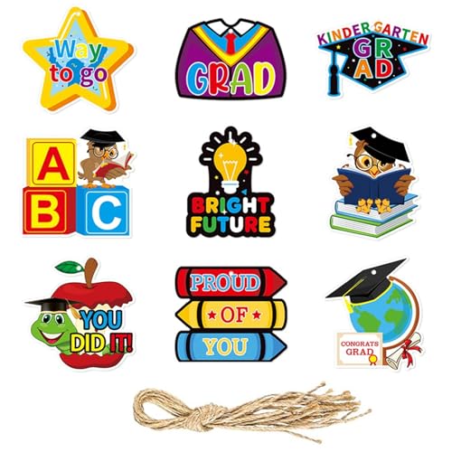 AOOOWER 9 Stück Vorschule Abschlussfeier Party Dekorationen 2025 Kindergarten Graduate Party Tasche Tag Congrats Grad Hängende Tage Congrat Grad Tasche zum Aufhängen AOOOWER 9 Stück Vorschule Abschlussfeier Party Dekorationen 2025 Kindergarten Graduate Party Tasche Tag Congrats Grad Hängende Tage Congrat Grad Tasche zum Aufhängen von AOOOWER