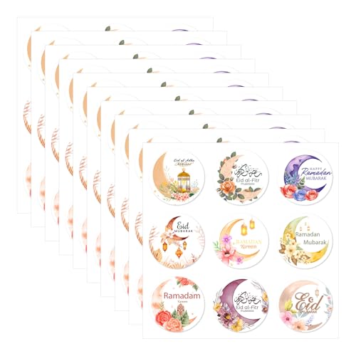 AOOOWER 90 Stück Eid Festival Aufkleber Verpackungsetiketten Eid Festival Aufkleber für Siegel Umschlag Karte Verpackung Süßigkeitentüte Glas Fall Partyzubehör AOOOWER 90 Stück Eid Festival Aufkleber Verpackungsetiketten Eid Festival Aufkleber für Siegel Umschlag Karte Verpackung Süßigkeitentüte Glas Fall Partyzubehör von AOOOWER