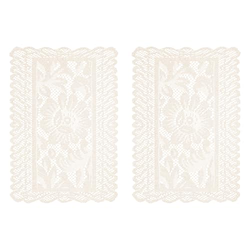 AOOOWER Artistics Spitzen-Tischwäsche mit quadratischen Blumen-Designs, leicht zu reinigen, Polyester, Esszimmer-Dekoration, Polyester-Spitzentischdecke, 2 Stück AOOOWER Artistics Spitzen-Tischwäsche mit quadratischen Blumen-Designs, leicht zu reinigen, Polyester, Esszimmer-Dekoration, Polyester-Spitzentischdecke, 2 Stück von AOOOWER
