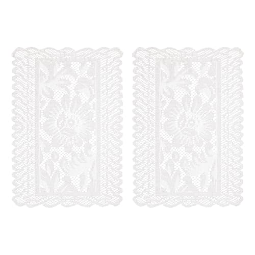 AOOOWER Artistics Spitzen-Tischwäsche mit quadratischen Blumen-Designs, leicht zu reinigen, Polyester, Esszimmer-Dekoration, Polyester-Spitzentischdecke, 2 Stück AOOOWER Artistics Spitzen-Tischwäsche mit quadratischen Blumen-Designs, leicht zu reinigen, Polyester, Esszimmer-Dekoration, Polyester-Spitzentischdecke, 2 Stück von AOOOWER