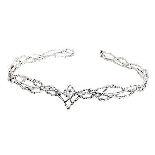 AOOOWER Elegante Elfenkönigkronen mit funkelnden Diamanten, tragbares Mode-Accessoire für Männer und Frauen, Abendveranstaltung AOOOWER Elegante Elfenkönigkronen mit funkelnden Diamanten, tragbares Mode-Accessoire für Männer und Frauen, Abendveranstaltung von AOOOWER