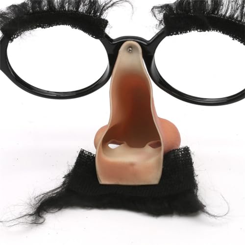 AOOOWER Große Nasen-Cosplay-Brille mit großer Nase für Halloween-Party-Requisiten, Halloween, große Nasen-Brille, lustige Nasen-Verkleidung, Brille, Neuheit, Spielzeugbrille von AOOOWER
