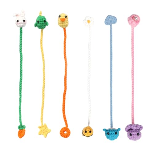 AOOOWER Häkelblumen-Lesezeichen-Set für Erwachsene und Anfänger, inklusive Schritt-für-Schritt-Anleitung (evtl. nicht in deutscher Sprache), Häkeltier-Lesezeichen, Strickset von AOOOWER