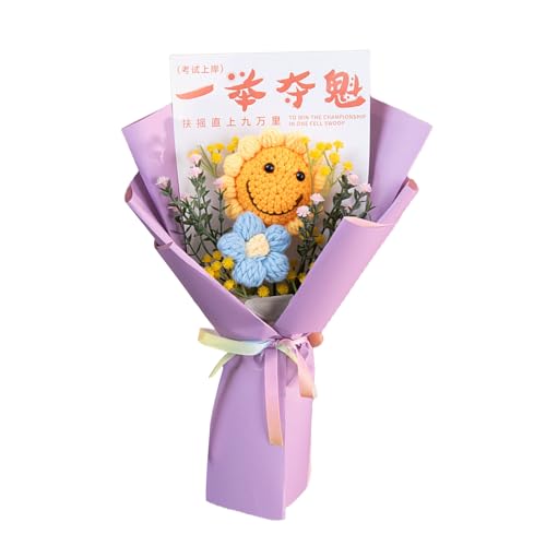 AOOOWER Häkelblumensträuße mit Lichterkette und Tasche für Weihnachten, Abschlussfeier, künstliche Blumen, Häkelblumen AOOOWER Häkelblumensträuße mit Lichterkette und Tasche für Weihnachten, Abschlussfeier, künstliche Blumen, Häkelblumen von AOOOWER