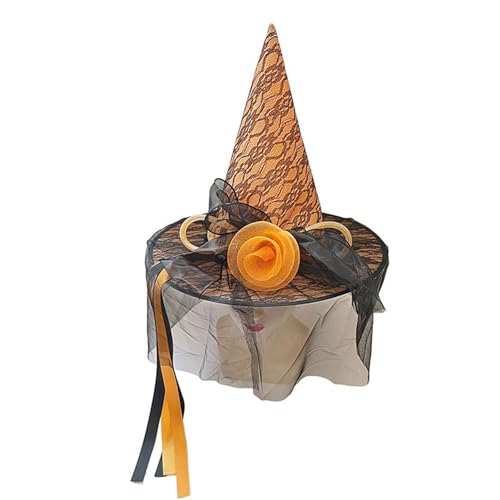 AOOOWER Halloween Hexenhut Zauberer Hut mit Blume Halloween Kostüm Zubehör für Frauen Maskeraden Cosplay Rollenspiel Hexenkostüm Zubehör für Frauen AOOOWER Halloween Hexenhut Zauberer Hut mit Blume Halloween Kostüm Zubehör für Frauen Maskeraden Cosplay Rollenspiel Hexenkostüm Zubehör für Frauen von AOOOWER
