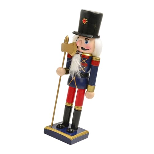 AOOOWER Handgefertigte Nussknacker-Figur aus Holz für Büro, handgefertigt, Schreibtisch-Ornament, stilvolle Tischstatue, Dekoration, 25 cm AOOOWER Handgefertigte Nussknacker-Figur aus Holz für Büro, handgefertigt, Schreibtisch-Ornament, stilvolle Tischstatue, Dekoration, 25 cm von AOOOWER
