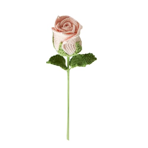 AOOOWER Handgefertigte gestrickte Rose, bunt, handgewebt, Häkelblume, Topfpflanze, gestrickte Blume, einzigartige künstlerische Heimdekoration AOOOWER Handgefertigte gestrickte Rose, bunt, handgewebt, Häkelblume, Topfpflanze, gestrickte Blume, einzigartige künstlerische Heimdekoration von AOOOWER