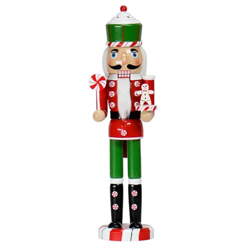 AOOOWER Klassische Holzfigur für Süßigkeiten, Kekse, Nussknacker, Soldat, 38 cm, Feiertags-Dekofigur für Kaminsims, Tischdekoration AOOOWER Klassische Holzfigur für Süßigkeiten, Kekse, Nussknacker, Soldat, 38 cm, Feiertags-Dekofigur für Kaminsims, Tischdekoration von AOOOWER