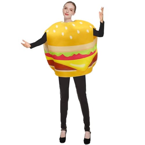 AOOOWER Lustiges Pizza-Hamburger-Kostüm, lustiges Kostüm für Cosplay-Partys, Urlaub, Motto-Party, Kostüm für Erwachsene von AOOOWER