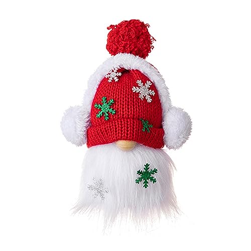 AOOOWER Nordische Weihnachtsmütze mit Ohrenschützer, Weihnachtswichtel, festliche Dekoration für Zuhause, Büro, Weihnachtsdekoration von AOOOWER