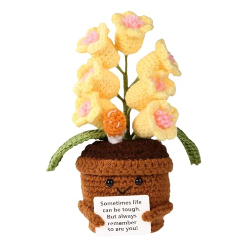 AOOOWER Positive Blume, emotionale Unterstützung, Häkelpflanze, positive Häkelblume, Heimdekoration, süßer Freund AOOOWER Positive Blume, emotionale Unterstützung, Häkelpflanze, positive Häkelblume, Heimdekoration, süßer Freund von AOOOWER