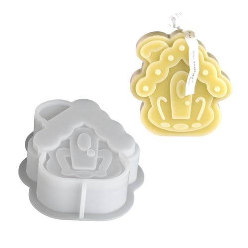 AOOOWER Silikonformen in Hausform für Epoxidharz, Seifenherstellung, Schokoladenformen, Fondantformen für Kuchen, Backen, Haus, Harzformen von AOOOWER