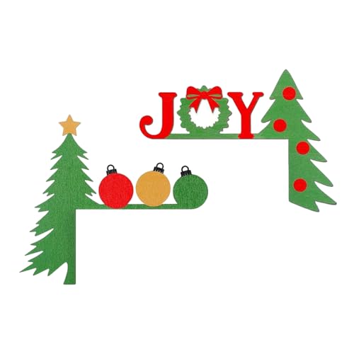 AOOOWER Türrahmen-Schild-Eckaufsätze für Weihnachten, Schrankknauf, Heimdekoration, für Fenster und Wand, 2 Stück AOOOWER Türrahmen-Schild-Eckaufsätze für Weihnachten, Schrankknauf, Heimdekoration, für Fenster und Wand, 2 Stück von AOOOWER