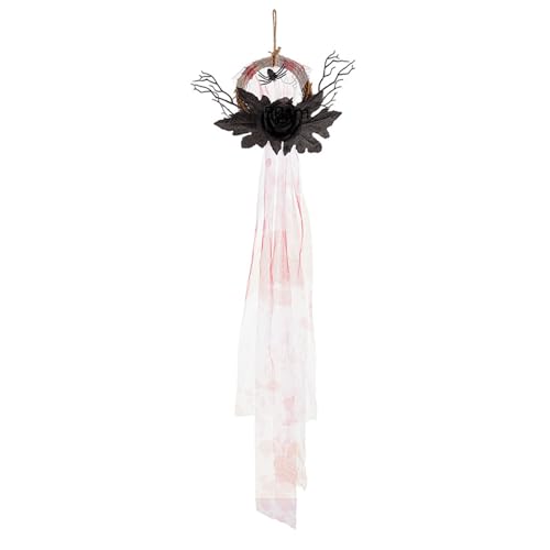 AOOOWER Türschilder mit Kürbis-Rosenblüten für Halloween-Dekoration, Türdekoration, dekorativer Anhänger für saisonale Heimdekoration AOOOWER Türschilder mit Kürbis-Rosenblüten für Halloween-Dekoration, Türdekoration, dekorativer Anhänger für saisonale Heimdekoration von AOOOWER