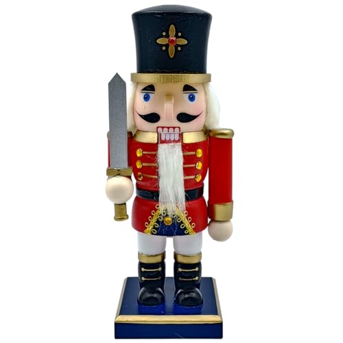 AOOOWER Weihnachtliche Nussknacker, Ornament, Holz, Nussknacker, Weihnachtssoldat, Puppe, stehende Dekorationen für den Tisch von AOOOWER