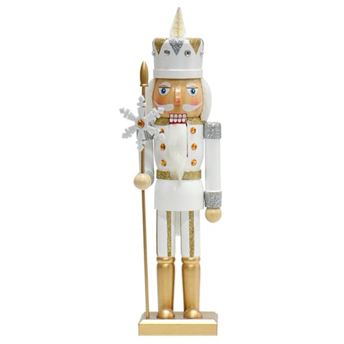 AOOOWER Weihnachtliche Nussknacker mit goldener Schneeflocke, elegante Feiertagsstatue für Weihnachtstischdekorationen und saisonale Präsentation AOOOWER Weihnachtliche Nussknacker mit goldener Schneeflocke, elegante Feiertagsstatue für Weihnachtstischdekorationen und saisonale Präsentation von AOOOWER