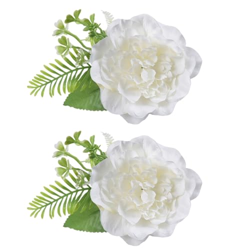 Dekorative Raffhalter mit künstlichen Blumen, Vorhang-Raffhalter, Schnallen, Fenstervorhang, Clips für Zuhause und Hochzeit, 2 Stück Dekorative Raffhalter mit künstlichen Blumen, Vorhang-Raffhalter, Schnallen, Fenstervorhang, Clips für Zuhause und Hochzeit, 2 Stück von AOOOWER