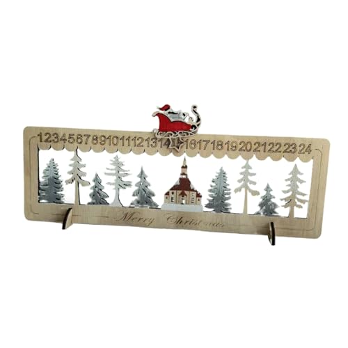 Festival Holz geschnitzt Adventskalender Stilvolle Weihnachtsszene Adventskalender mit LED-Lichtern und 24 Tagen Countdowns Festival Holz geschnitzt Adventskalender Stilvolle Weihnachtsszene Adventskalender mit LED-Lichtern und 24 Tagen Countdowns von AOOOWER