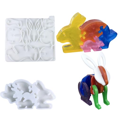 Flexible stabile Silikonform für Kaninchen-Kerzenhalter, geeignet für Epoxidharz und kreative Projekte Flexible stabile Silikonform für Kaninchen-Kerzenhalter, geeignet für Epoxidharz und kreative Projekte von AOOOWER