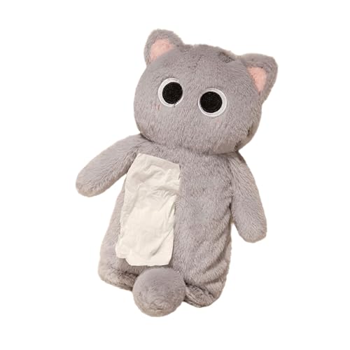 Funktionale Taschentuchbox mit Katzenmotiv, Plüschstoff, Papier-Aufbewahrungsspender für Auto, Haushalt und Freunde Funktionale Taschentuchbox mit Katzenmotiv, Plüschstoff, Papier-Aufbewahrungsspender für Auto, Haushalt und Freunde von AOOOWER