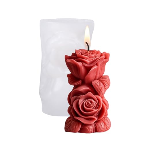 Geprägte Rosenblüten-Silikonformen, Säulenformen für Epoxidharz, Seife, Gips, Silikonformen, handgefertigtes Bastelwerkzeug Geprägte Rosenblüten-Silikonformen, Säulenformen für Epoxidharz, Seife, Gips, Silikonformen, handgefertigtes Bastelwerkzeug von AOOOWER