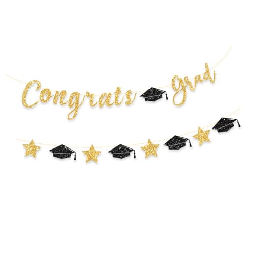 Glitzerndes Abschlussornament Congrats Gradues, hängendes Ornament für Klasse 2025, Schulklasse, Klassenzimmer Glitzerndes Abschlussornament Congrats Gradues, hängendes Ornament für Klasse 2025, Schulklasse, Klassenzimmer von AOOOWER