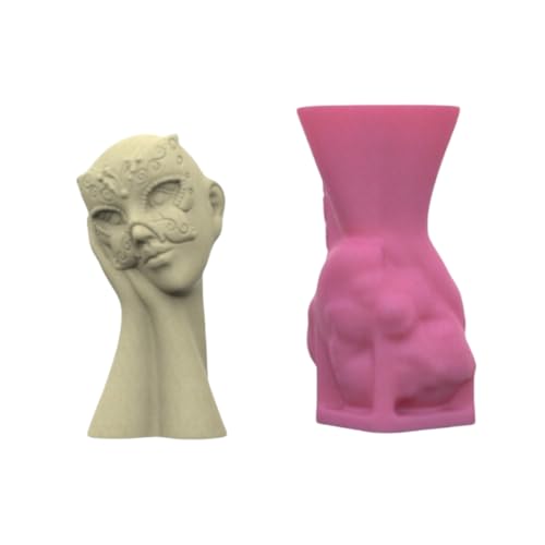 Handwerk Girls Mask Vase Silikonform für Epoxidharz- und Gipsprojekte Handwerk Girls Mask Vase Silikonform für Epoxidharz- und Gipsprojekte von AOOOWER
