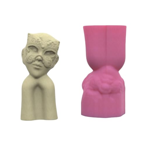 Handwerk Girls Mask Vase Silikonform für Epoxidharz- und Gipsprojekte Handwerk Girls Mask Vase Silikonform für Epoxidharz- und Gipsprojekte von AOOOWER