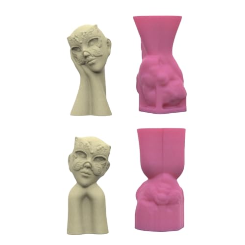 Handwerk Girls Mask Vase Silikonform für Epoxidharz- und Gipsprojekte Handwerk Girls Mask Vase Silikonform für Epoxidharz- und Gipsprojekte von AOOOWER