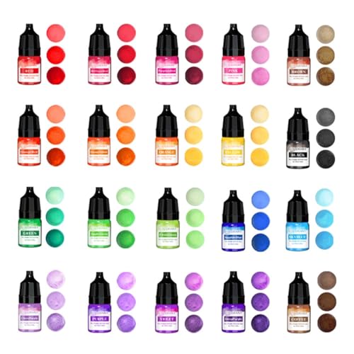 Hochkonzentrierte Kerzenfarbessenzen, 20 Farben, Kerzenfarbstoffe, DIY, handgefertigt von AOOOWER