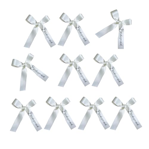 Hochzeitskleiderbügel, Brautschmuck, Brautjungfern, Namensanzeige aus Metalldraht mit weißem Satinband, Hochzeitsfoto-Kleiderbügel von AOOOWER