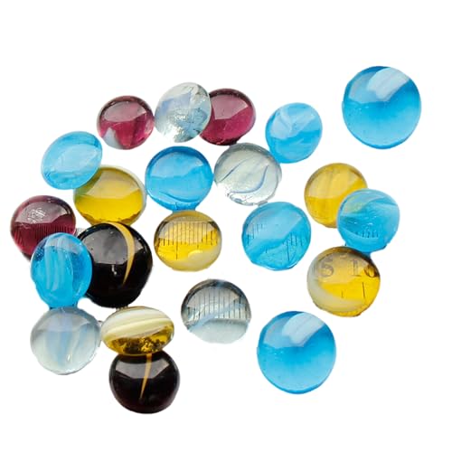 Kleine bunte Glasperlen, 2 cm, Marmorsteine mit flachem Boden, für Heimdekoration und zum Basteln, Vasenfüller, 1 kg Kleine bunte Glasperlen, 2 cm, Marmorsteine mit flachem Boden, für Heimdekoration und zum Basteln, Vasenfüller, 1 kg von AOOOWER