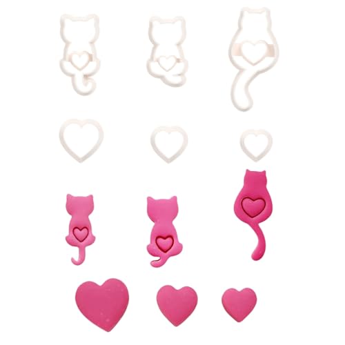 Kleines Katzen-Ton-Formen-Set, 6-teilig, zum Basteln von schönen Schmuckdesigns Kleines Katzen-Ton-Formen-Set, 6-teilig, zum Basteln von schönen Schmuckdesigns von AOOOWER