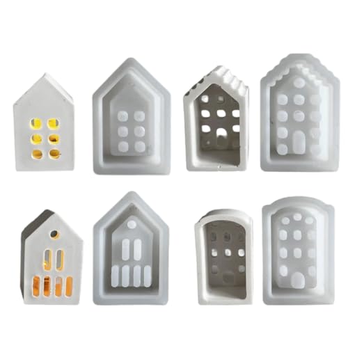Mehrzweck-Silikonformen für europäisches Haus, kreative Silikon-Hausdekoration, Bastelformen-Set für Küchenliebhaber Mehrzweck-Silikonformen für europäisches Haus, kreative Silikon-Hausdekoration, Bastelformen-Set für Küchenliebhaber von AOOOWER