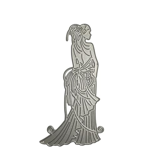 Metall-Stanzschablone "Dancing Girl", zum Basteln, Karbonstahl, Prägeschablonen, Scrapbooking, für Karten, Stanzformen von AOOOWER