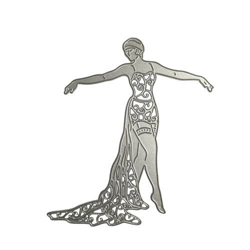 Metall-Stanzschablone "Dancing Girl", zum Basteln, Karbonstahl, Prägeschablonen, Scrapbooking, für Karten, Stanzformen Metall-Stanzschablone "Dancing Girl", zum Basteln, Karbonstahl, Prägeschablonen, Scrapbooking, für Karten, Stanzformen von AOOOWER