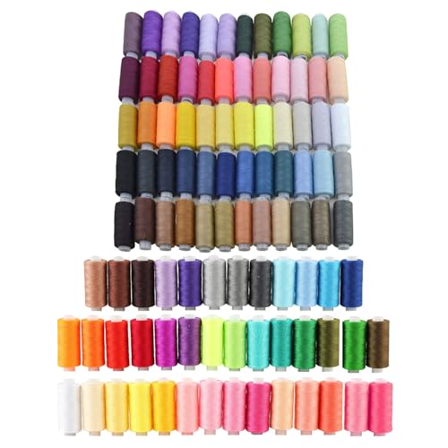 Nähgarn-Set, buntes Polyester-Faden-Set, Nähzubehör für Hand- und Maschinennähen, 100 Farben Nähgarn-Set, buntes Polyester-Faden-Set, Nähzubehör für Hand- und Maschinennähen, 100 Farben von AOOOWER