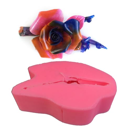 Rosenblüten-Harzform für selbstgemachte Kerzen, Duft, Epoxidharz-Gussformen von AOOOWER