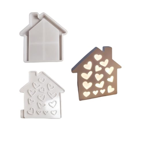 Set mit 2 Figurenformen für Kamin-Haus-Form, Silikonformen, Ornament-Formen, Silikon-Textur für handgefertigte Ornamente Set mit 2 Figurenformen für Kamin-Haus-Form, Silikonformen, Ornament-Formen, Silikon-Textur für handgefertigte Ornamente von AOOOWER